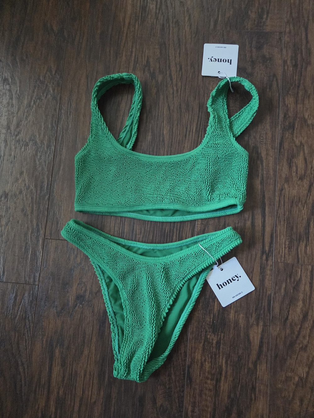 Honey Swim Kelly Green Luxe Bikini Set - Picture 3 of 8